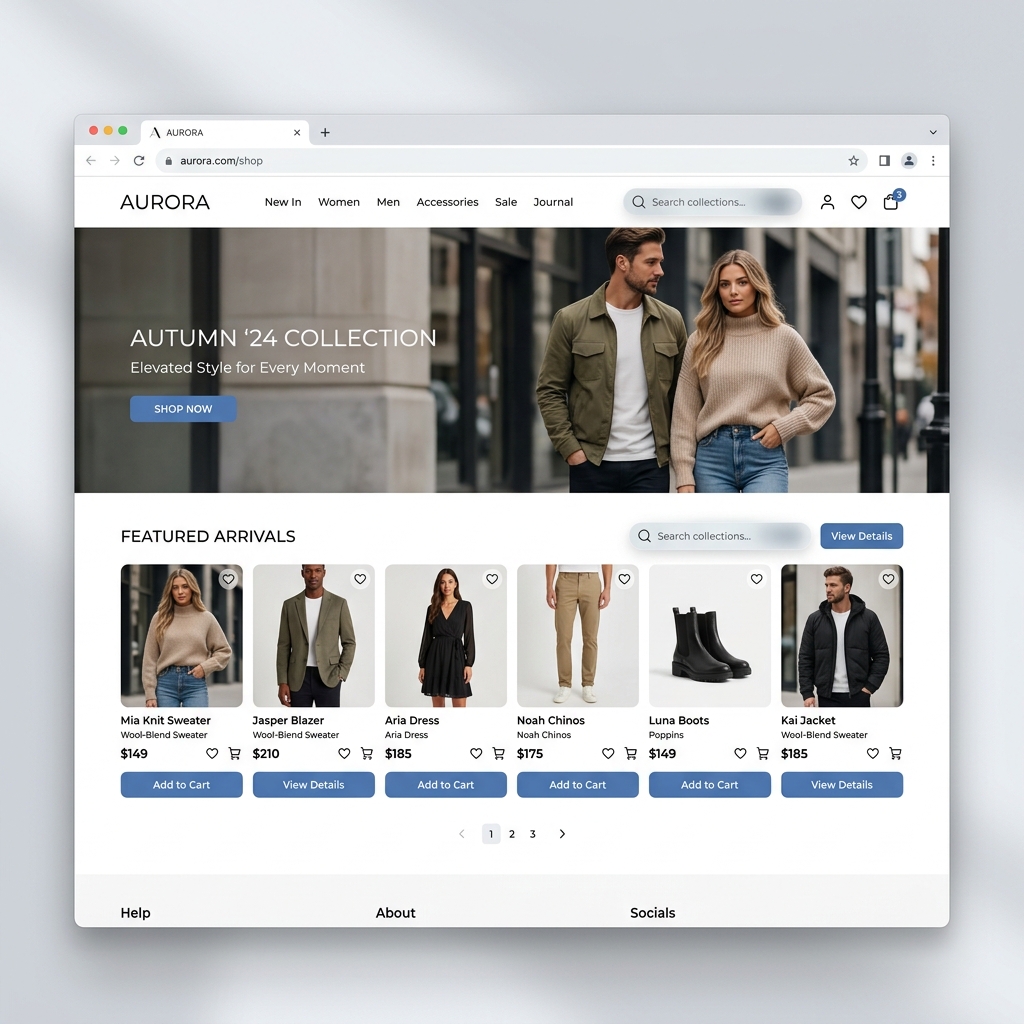 Retail E-commerce Website Design by Build with UZ